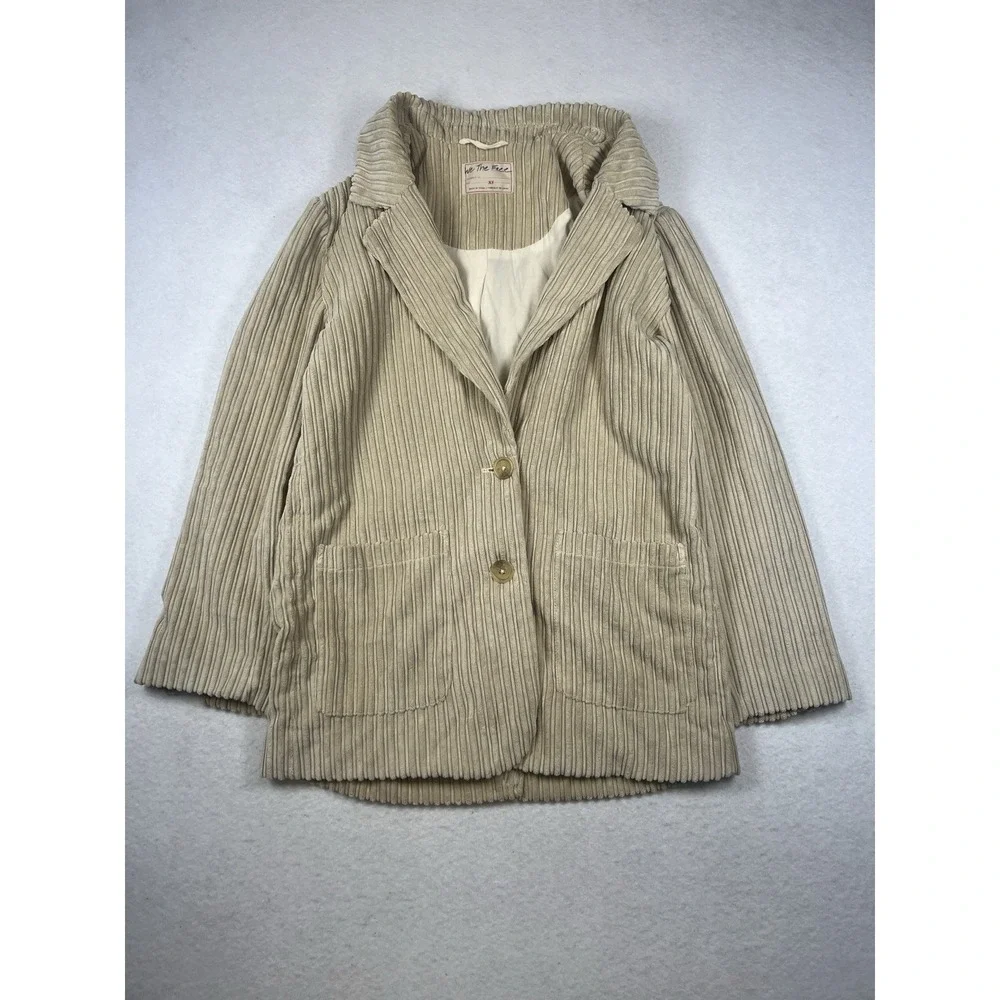 Free People Everly‎ Corduroy Oversized Long Blazer Jacket XS